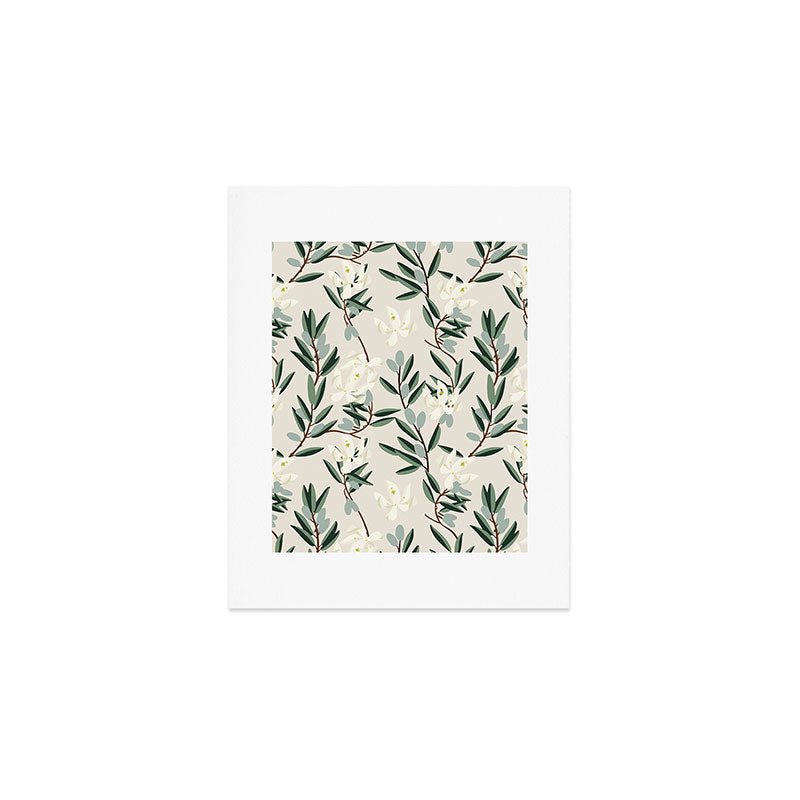 OLIVE BLOOM Art Print