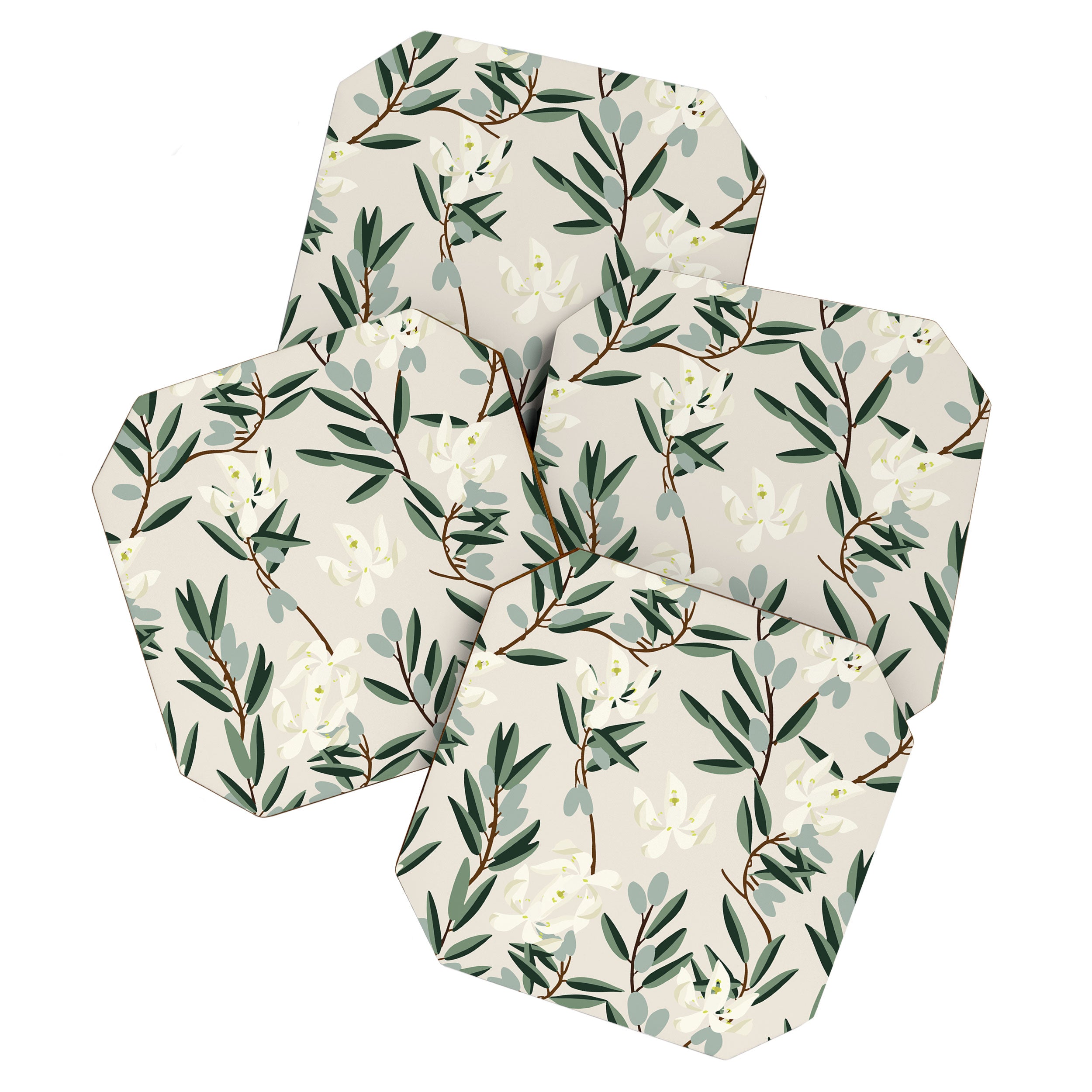 OLIVE BLOOM Coaster Gallery Image 1