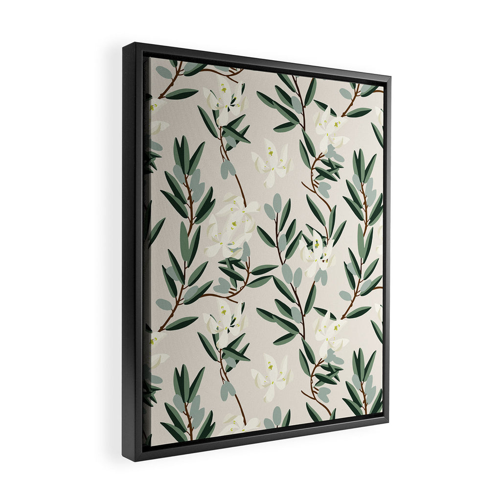 OLIVE BLOOM Framed Canvas Print Gallery Image 2