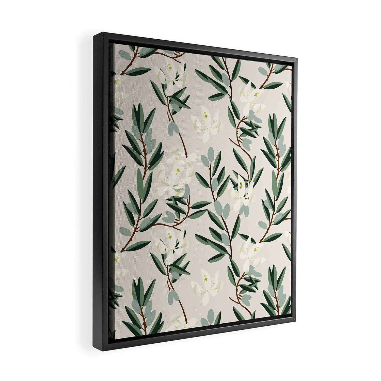 OLIVE BLOOM Framed Canvas Print Gallery Image 2