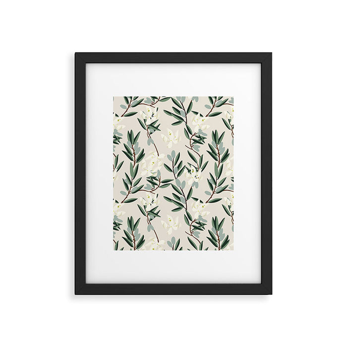 OLIVE BLOOM Framed Art Print Gallery Image 1