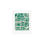 PARIS MAP GREEN Art Print Gallery Image 1