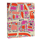 paris map pink Canvas Print Gallery Image 8