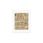 PARIS MAP RUSTIC Art Print Gallery Image 1