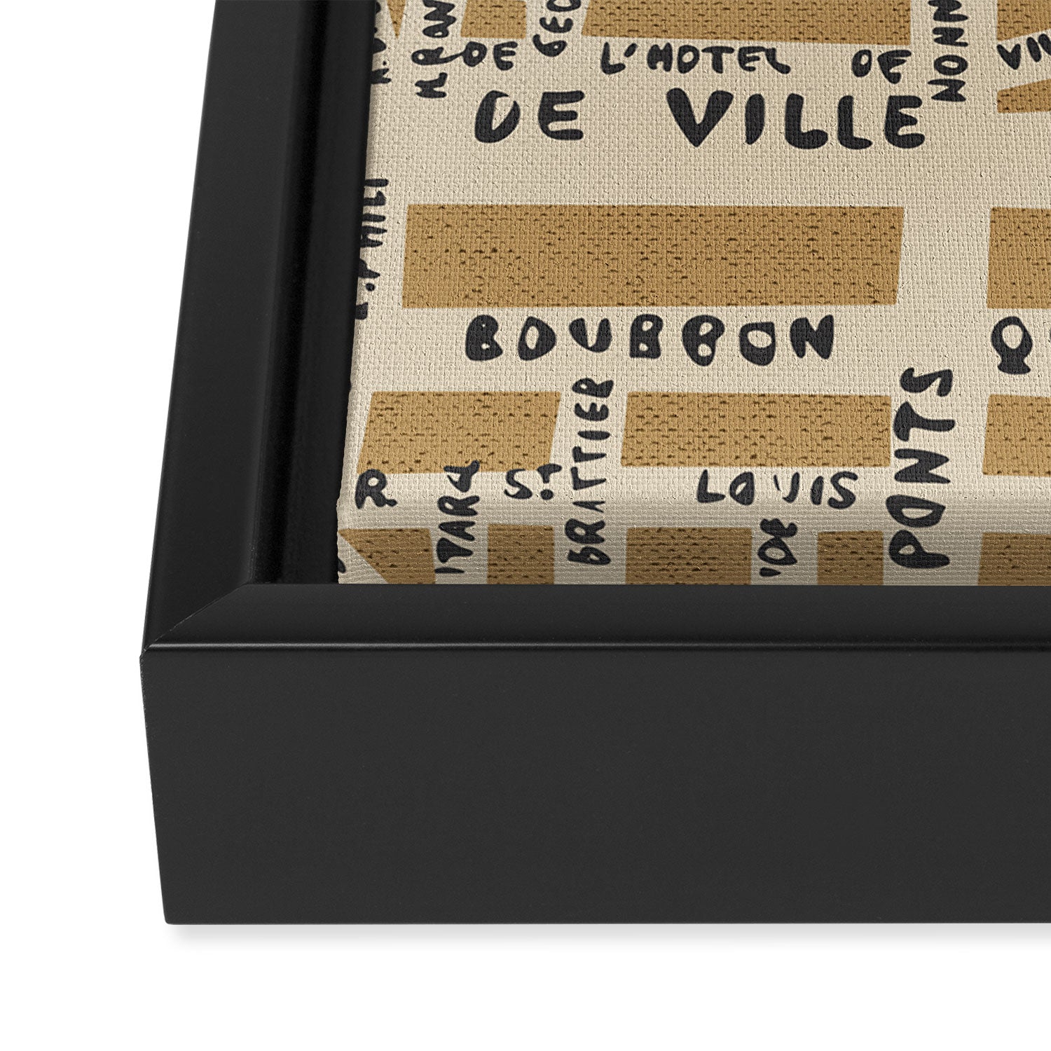 PARIS MAP RUSTIC Framed Canvas Print Gallery Image 3
