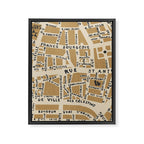 PARIS MAP RUSTIC Framed Canvas Print Gallery Image 8