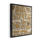 PARIS MAP RUSTIC Framed Canvas Print Gallery Image 2