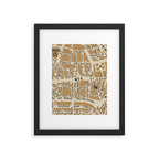 PARIS MAP RUSTIC Framed Art Print Gallery Image 6