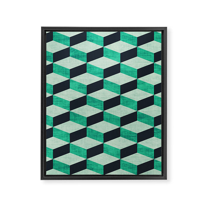 PETRA SUGAR TEAL Framed Canvas Print Gallery Image 1