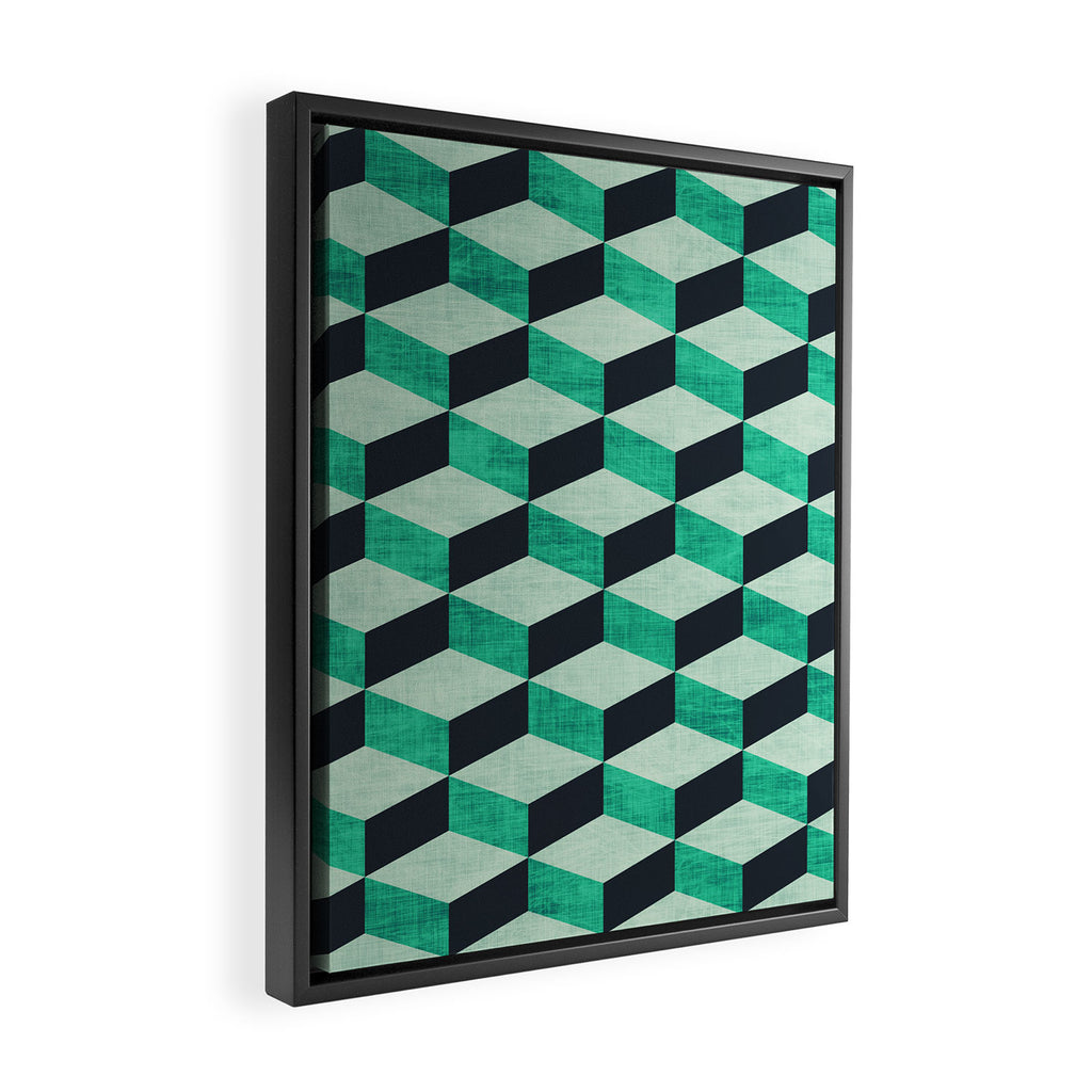 PETRA SUGAR TEAL Framed Canvas Print Gallery Image 2