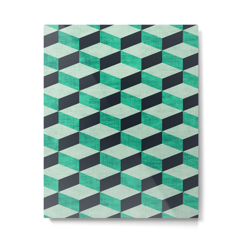 PETRA SUGAR TEAL Metal Print Gallery Image 1