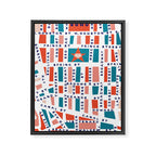 SOHO MAP BRIGHT Framed Canvas Print Gallery Image 8