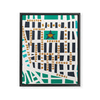 SOHO MAP NYC GREEN Framed Canvas Print Gallery Image 8