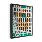 SOHO MAP NYC GREEN Framed Canvas Print Gallery Image 2