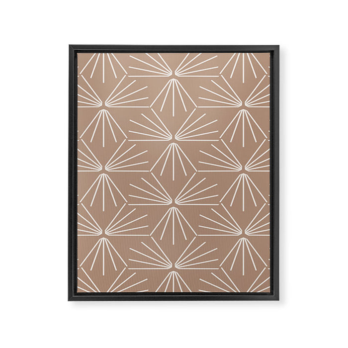 SUN TILE BLUSH DARK Framed Canvas Print Gallery Image 1