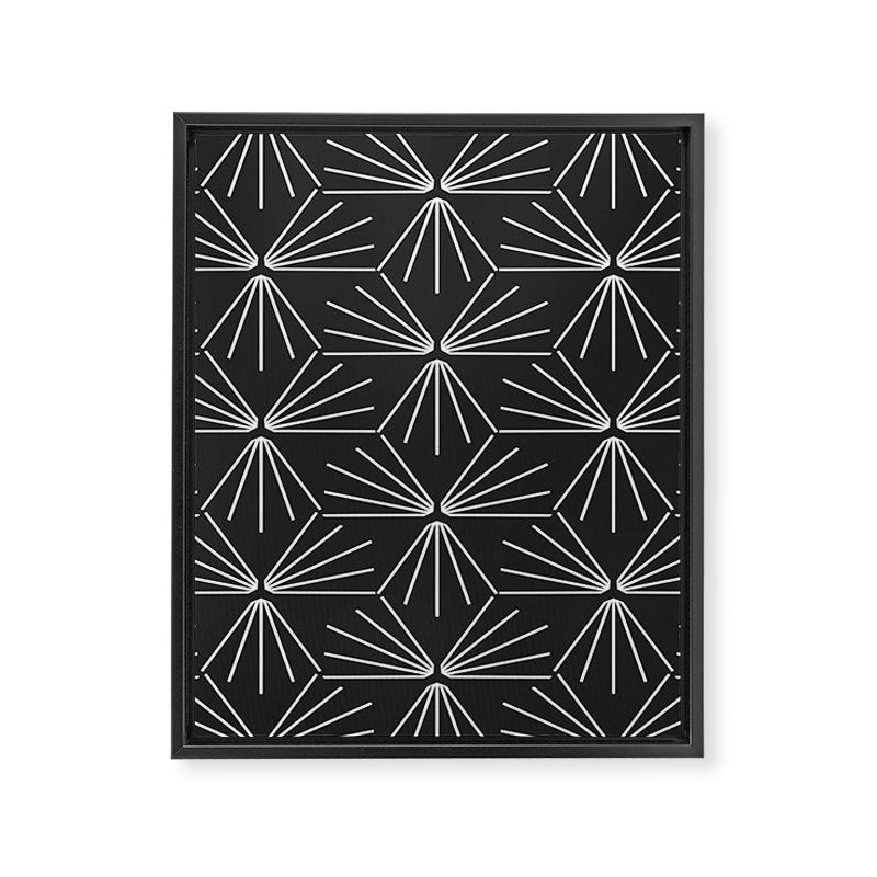 SUN TILE CHARCOAL Framed Canvas Print Gallery Image 8