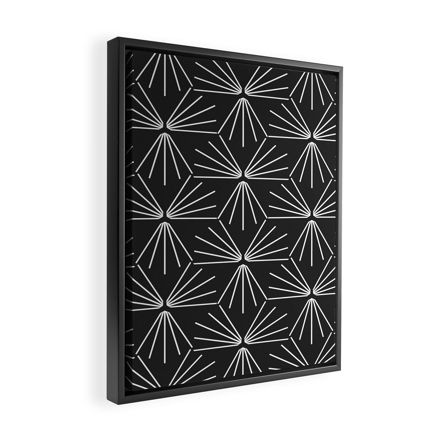 SUN TILE CHARCOAL Framed Canvas Print Gallery Image 2