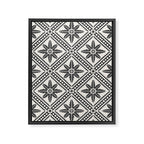 TAZA STAR TILE GREY Framed Canvas Print Gallery Image 8