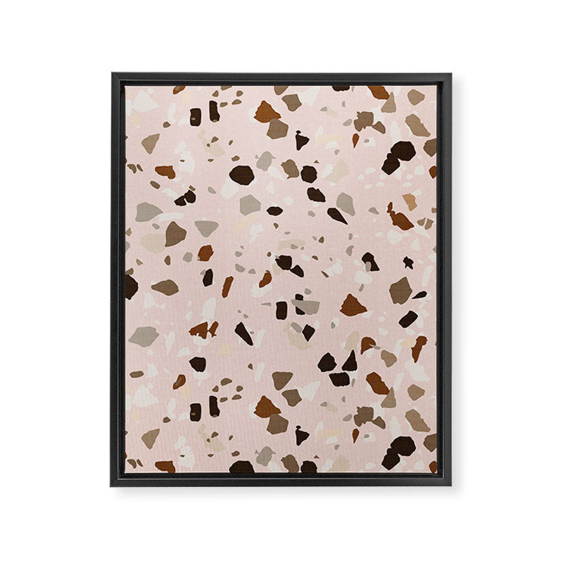 TERRAZZO OCHRE Framed Canvas Print Gallery Image 8