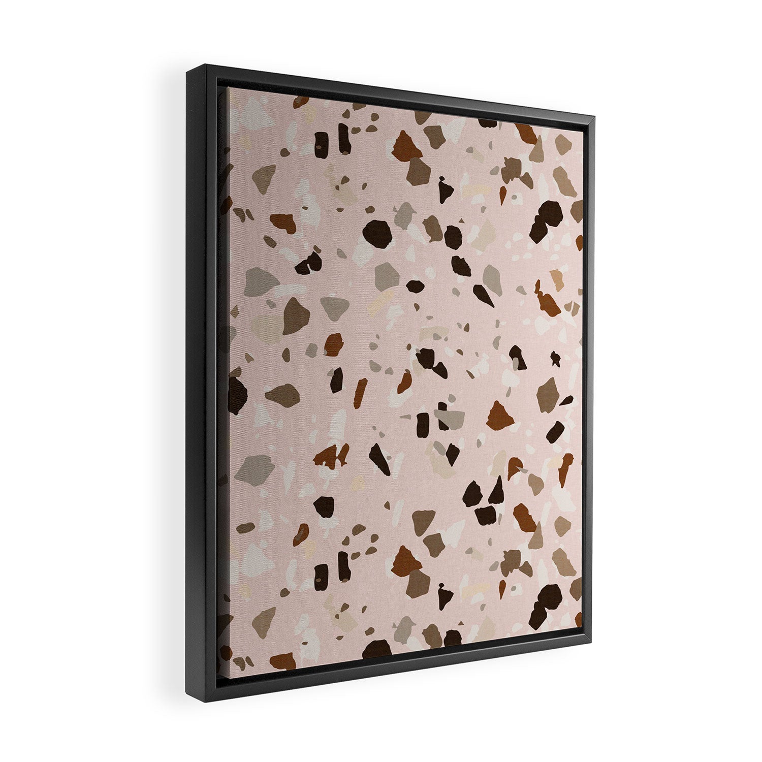 TERRAZZO OCHRE Framed Canvas Print Gallery Image 2