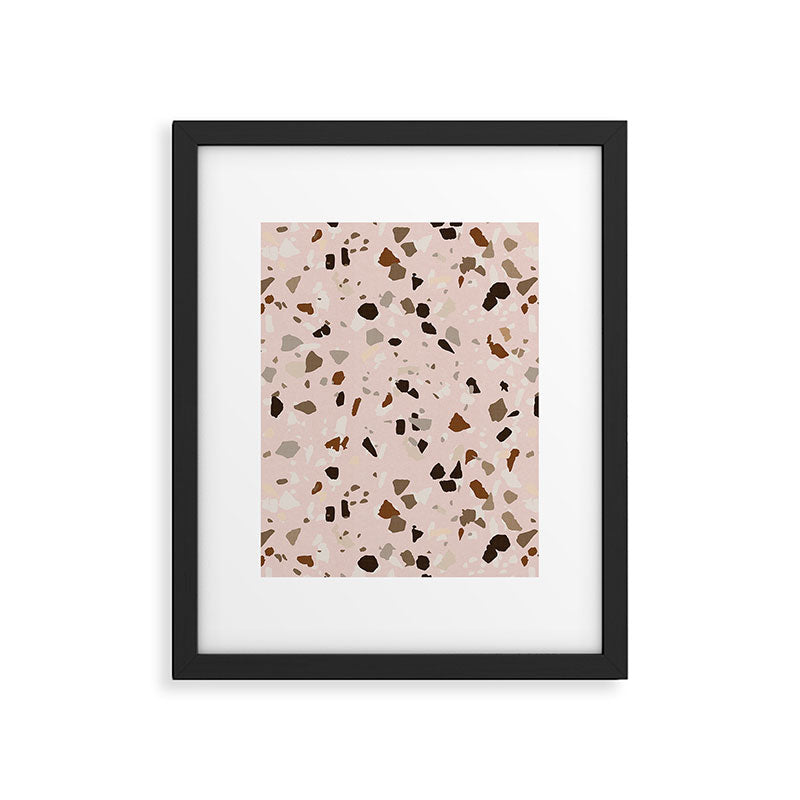 TERRAZZO OCHRE Framed Art Print Gallery Image 6