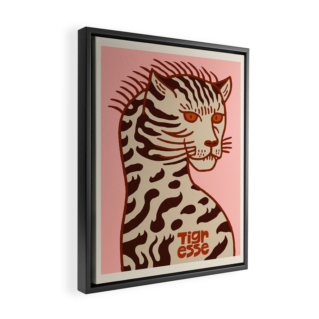 TIGRESSE Framed Canvas Print Gallery Image 2