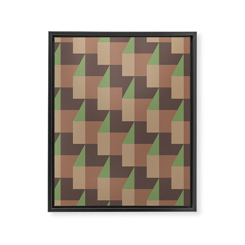 VERANDA CYPRUS MOCHA Inspired by PANTONE 17 1230 Mocha Mousse Framed Canvas Print Gallery Image 8