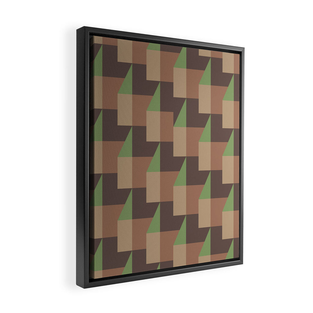 VERANDA CYPRUS MOCHA Inspired by PANTONE 17 1230 Mocha Mousse Framed Canvas Print Gallery Image 2