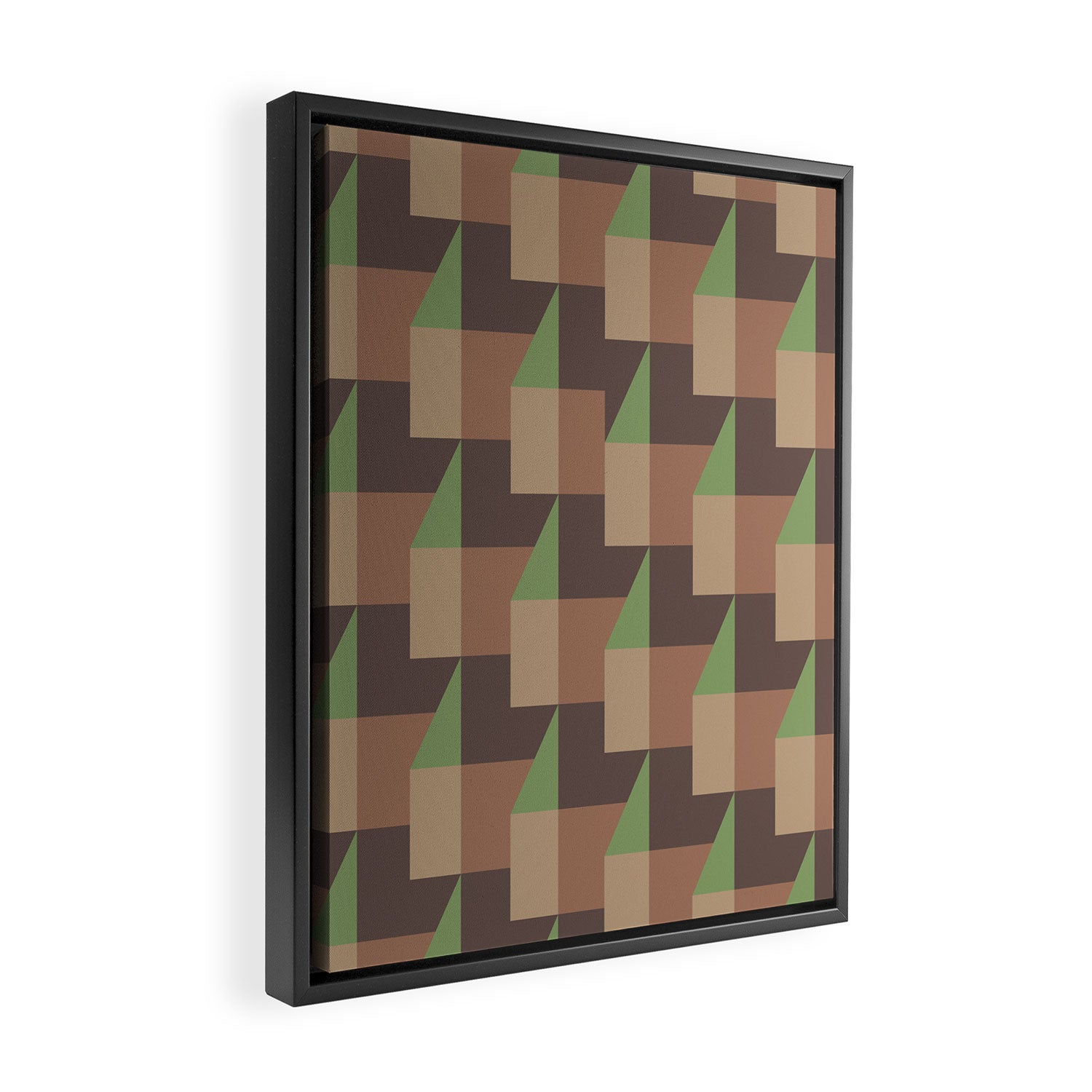 VERANDA CYPRUS MOCHA Inspired by PANTONE 17 1230 Mocha Mousse Framed Canvas Print Gallery Image 2