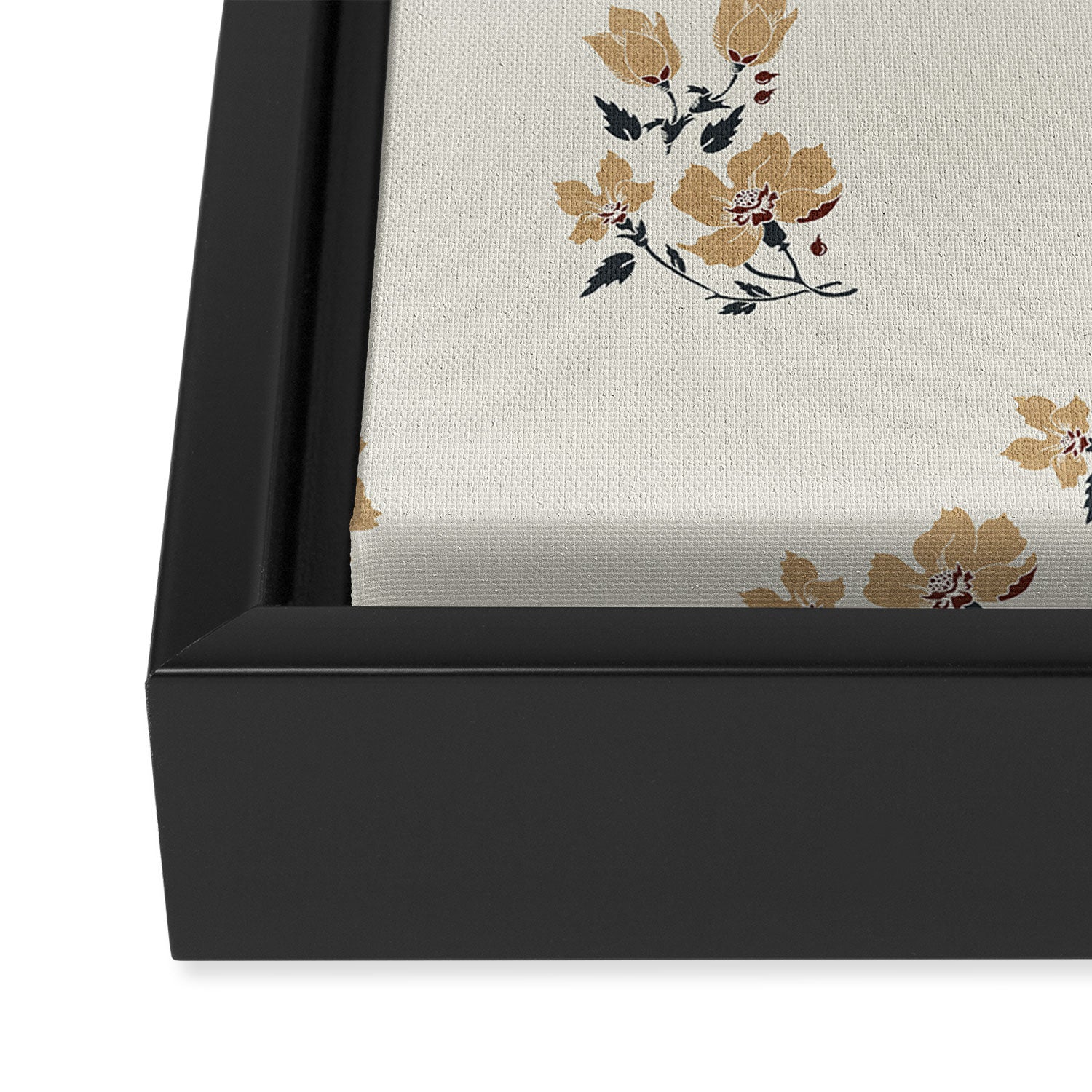 VINTAGE FLORAL NEUTRAL Framed Canvas Print Gallery Image 3