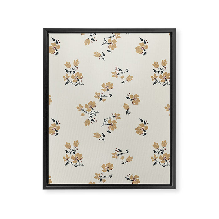 VINTAGE FLORAL NEUTRAL Framed Canvas Print Gallery Image 1