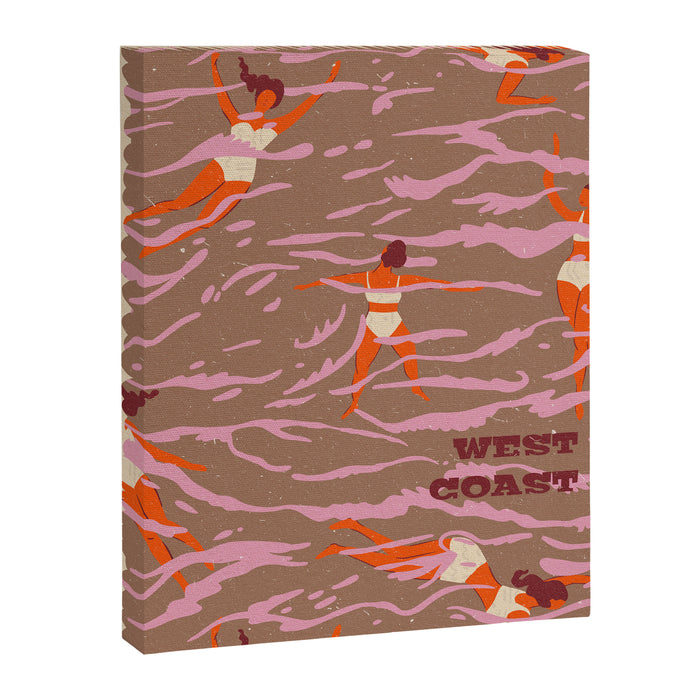 WEST COAST Inspired by PANTONE 17 1230 Mocha Mousse Canvas Print Gallery Image 1