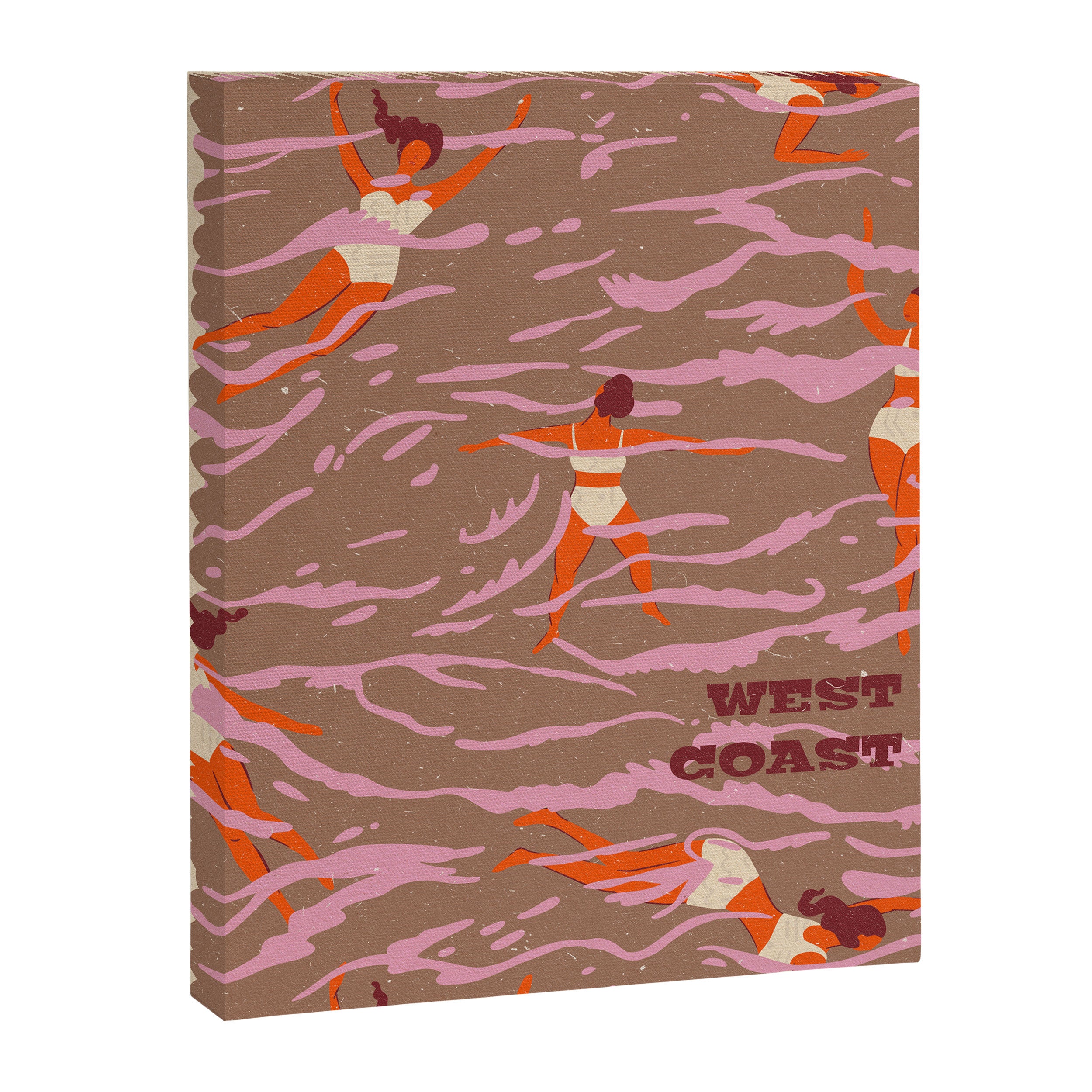 WEST COAST Inspired by PANTONE 17 1230 Mocha Mousse Canvas Print Gallery Image 6