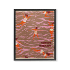 WEST COAST Inspired by PANTONE 17 1230 Mocha Mousse Framed Canvas Print Gallery Image 6