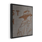 WEST ERN Framed Canvas Print Gallery Image 2