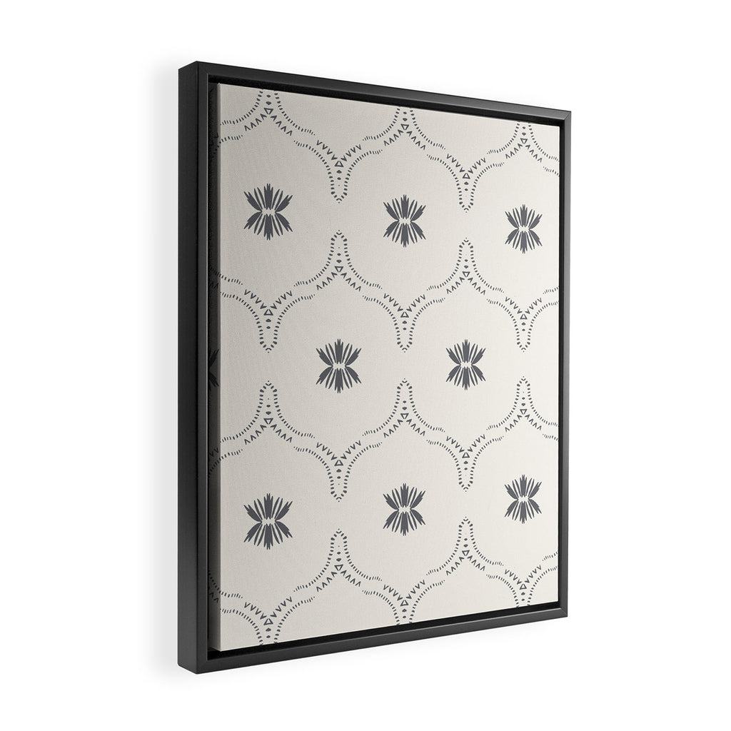 WILDFLOWER JASMIN GREY Framed Canvas Print Gallery Image 2
