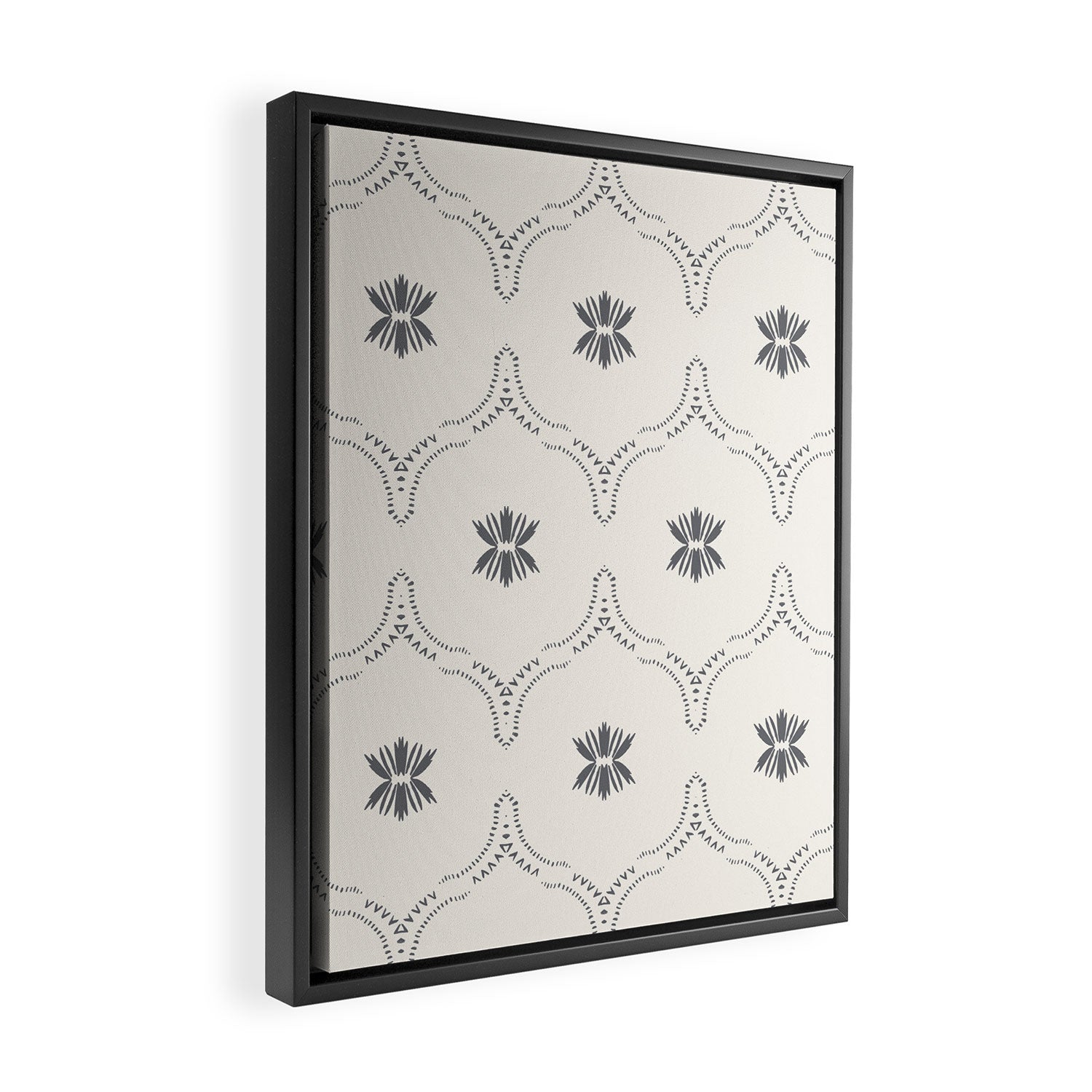 WILDFLOWER JASMIN GREY Framed Canvas Print Gallery Image 2