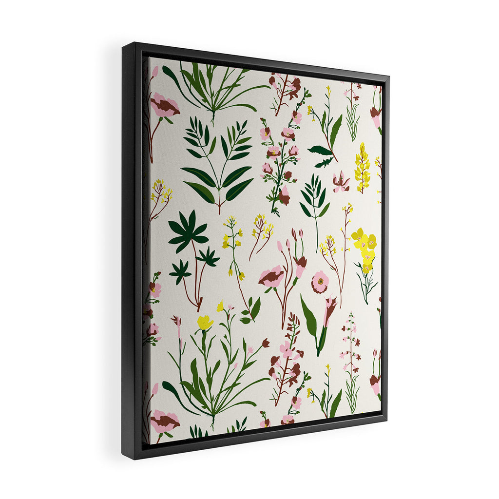WILDFLOWER STUDY Framed Canvas Print Gallery Image 2