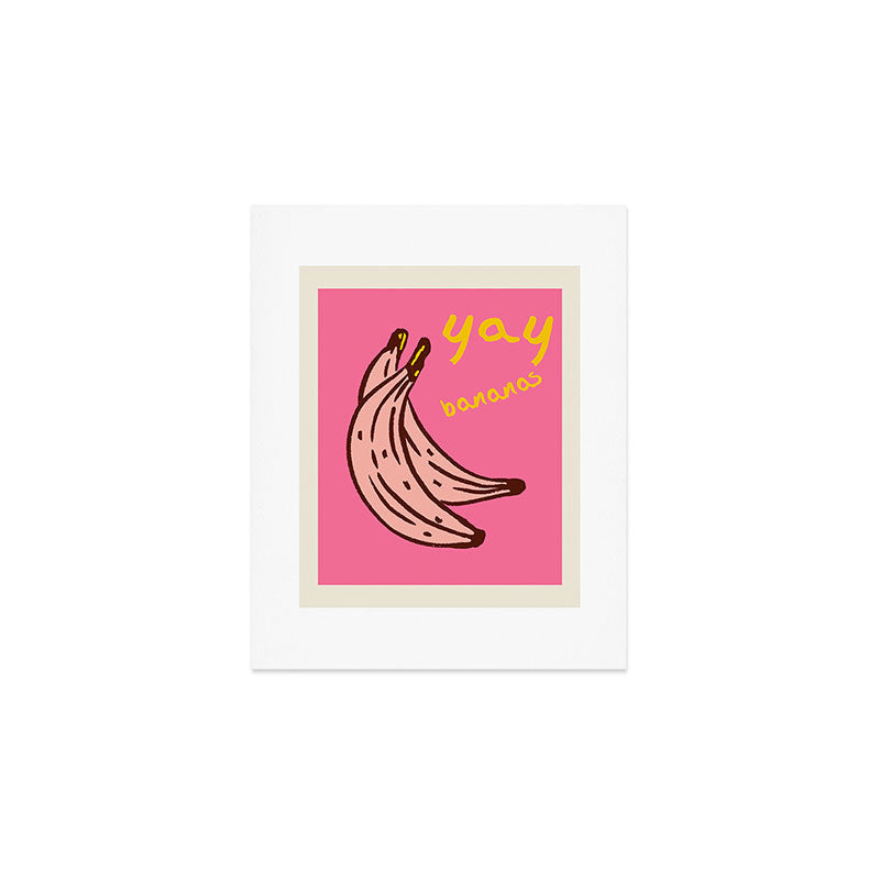 YAY BANANAS Art Print Gallery Image 1