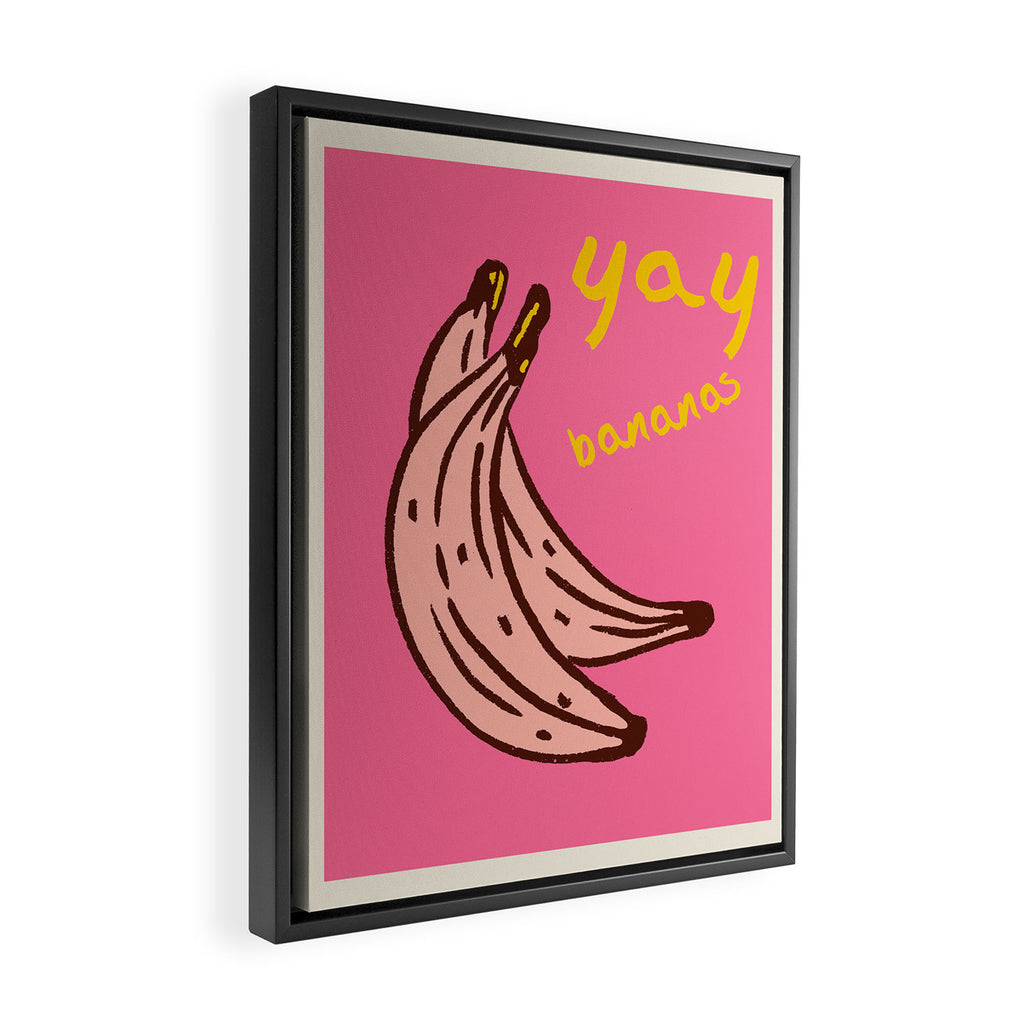 YAY BANANAS Framed Canvas Print Gallery Image 2