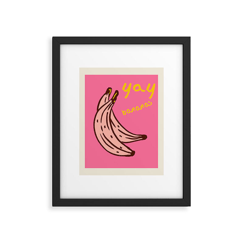 YAY BANANAS Framed Art Print Gallery Image 1