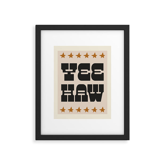 YEE HAW Framed Art Print Gallery Image 1