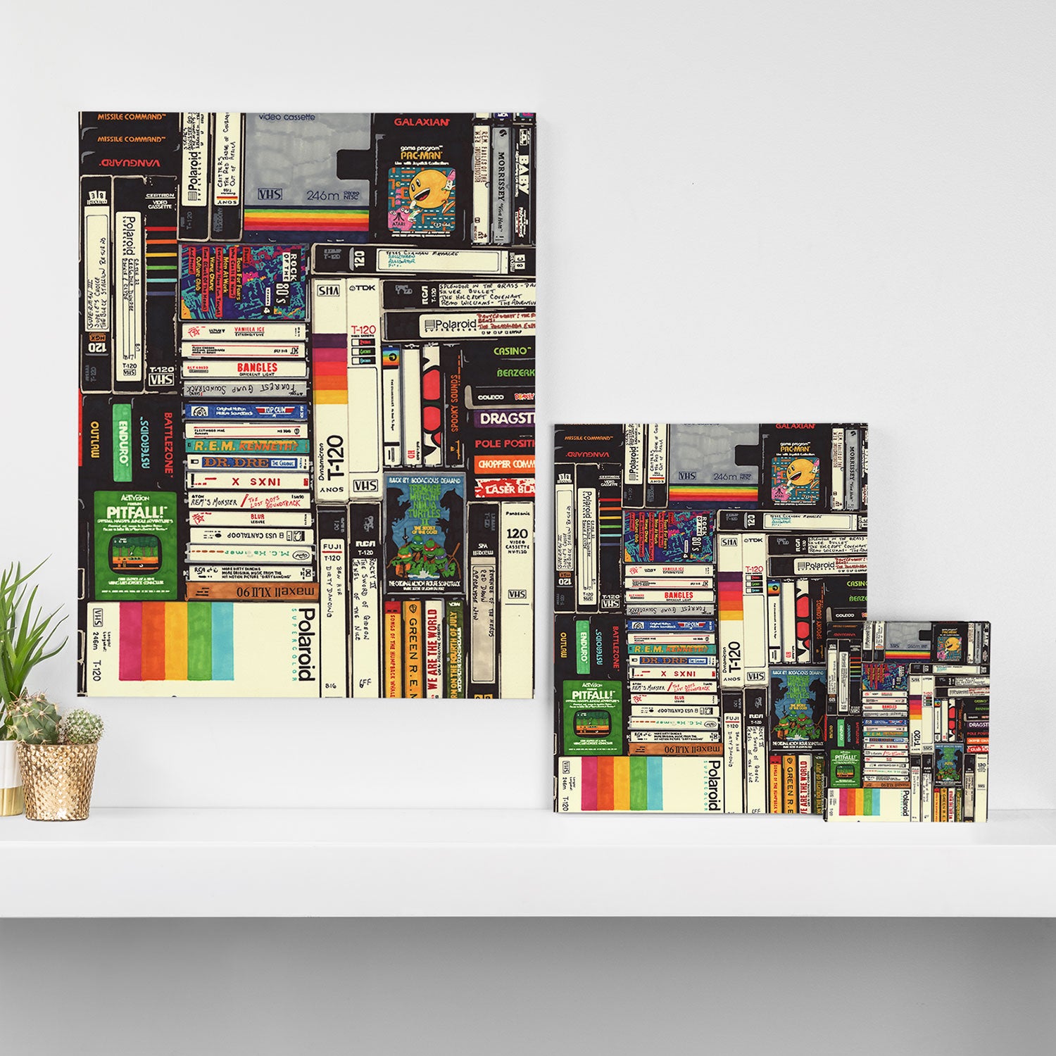Cassettes, VHS and Video Games Canvas Print Gallery Image 3