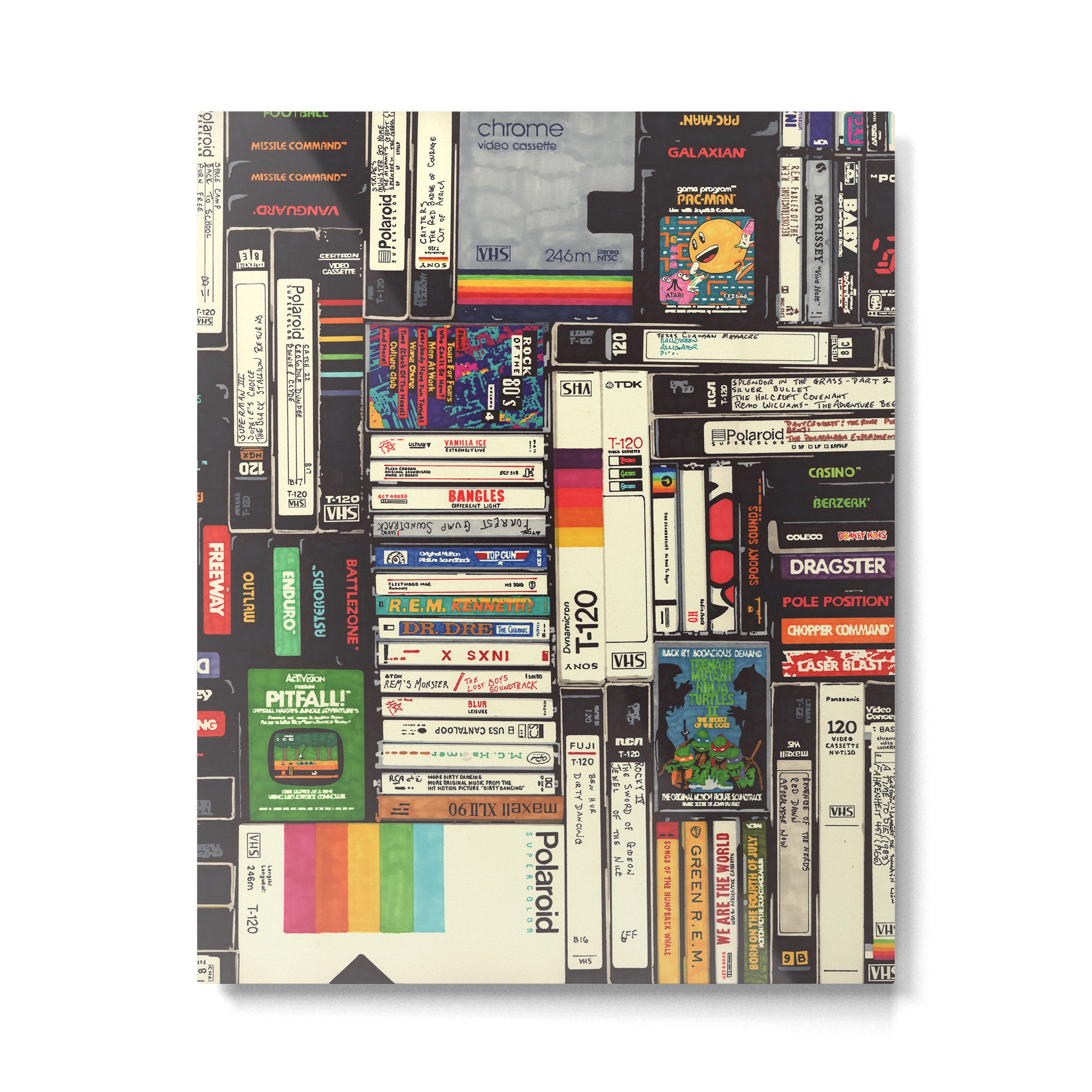 Cassettes, VHS and Video Games Metal Print Gallery Image 4