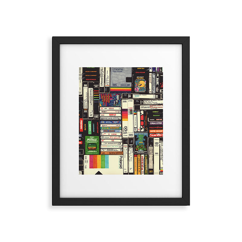 Cassettes, VHS and Video Games Framed Art Print Gallery Image 4