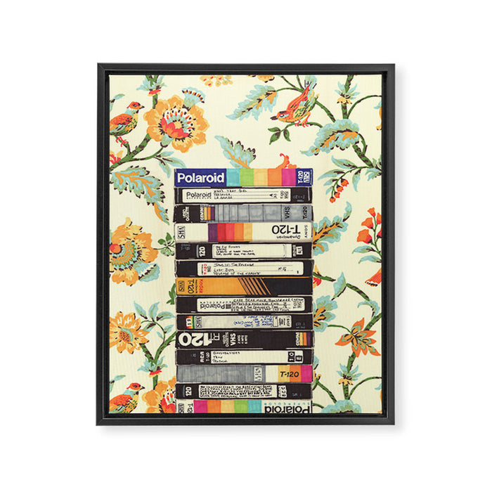 VHS and Entry Hall Wallpaper Framed Canvas Print Gallery Image 1