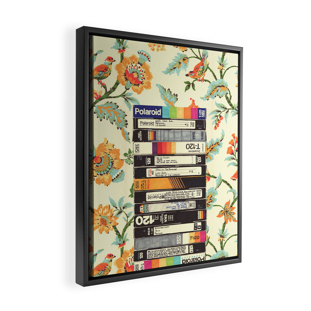 VHS and Entry Hall Wallpaper Framed Canvas Print Gallery Image 2
