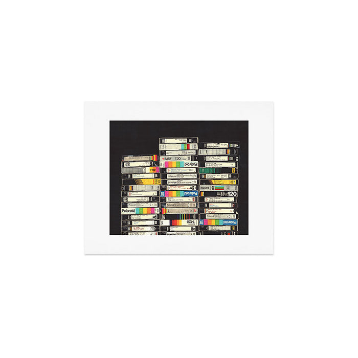 VHS Stack Art Print Gallery Image 1
