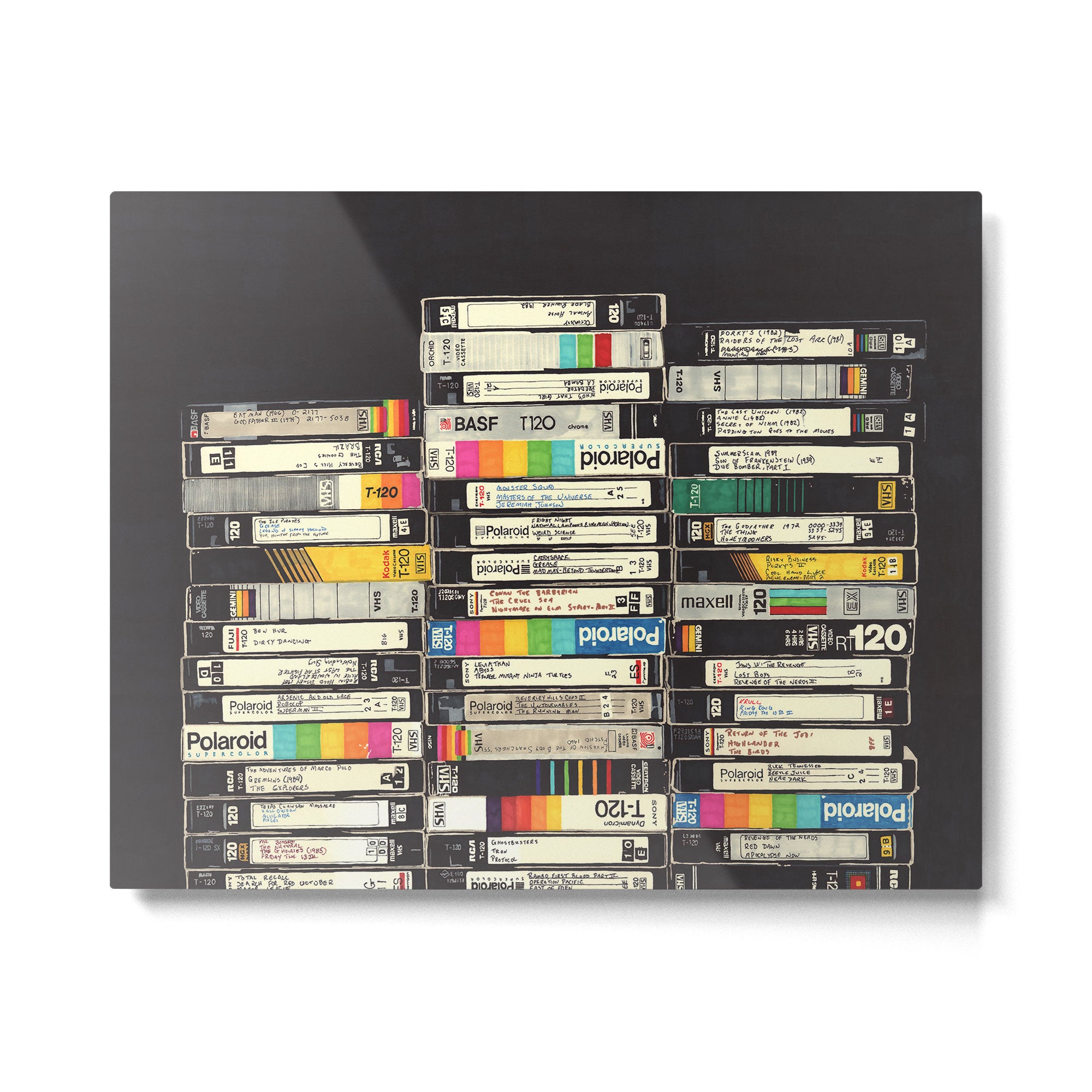 VHS Stack Metal Print Gallery Image 4