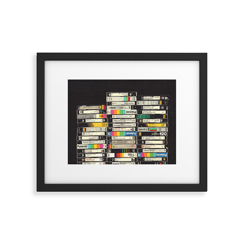 VHS Stack Framed Art Print Gallery Image 5